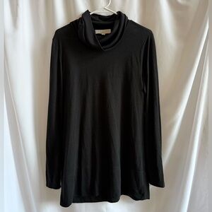 Black Turtle Neck Long Sleeve Top